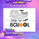 Free Ghost Bats Free Pumpkin School Halloween Free SVG - Instant Download