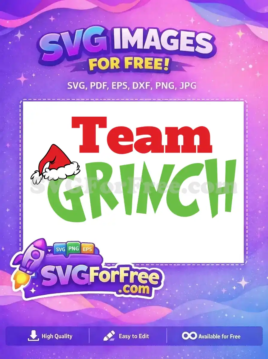 Free Red Santa Hat Free Green Team Grinch Free SVG 2