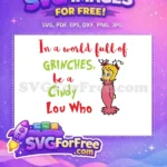 Free Cindy Lou Who Blonde Hair Free Red Bows Grinch Free SVG - Instant Download