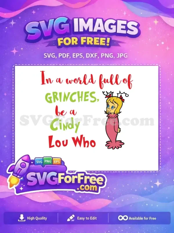Free Cindy Lou Who Blonde Hair Free Red Bows Grinch Free SVG Free Cindy Lou Who Blonde Hair Free Red Bows Grinch Free SVG