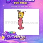 Free Blonde Hair Free Red Bow How the Grinch Free SVG - Instant Download
