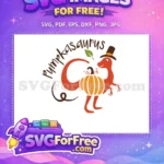 Free Thanksgiving Turkey Hat Free Pumpkasaurus Orange Dinosaur Free SVG - Instant Download