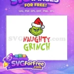 Free Naughty Grinch Face Free Red Santa Hat Movie Free SVG - Instant Download