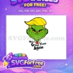 Free Grinch Yellow Hair Red Eyes Make Xmas Free Grinch Free SVG - Instant Download