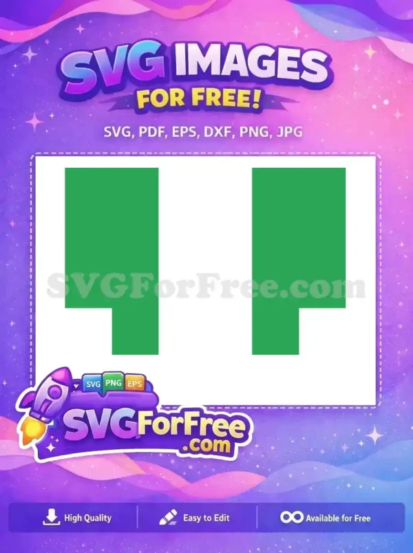 Free Nigeria Flag Banner Free Green White Simple Free SVG