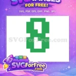 Free Green Pixel Art Number 1 Free Christmas Easter Free SVG - Instant Download