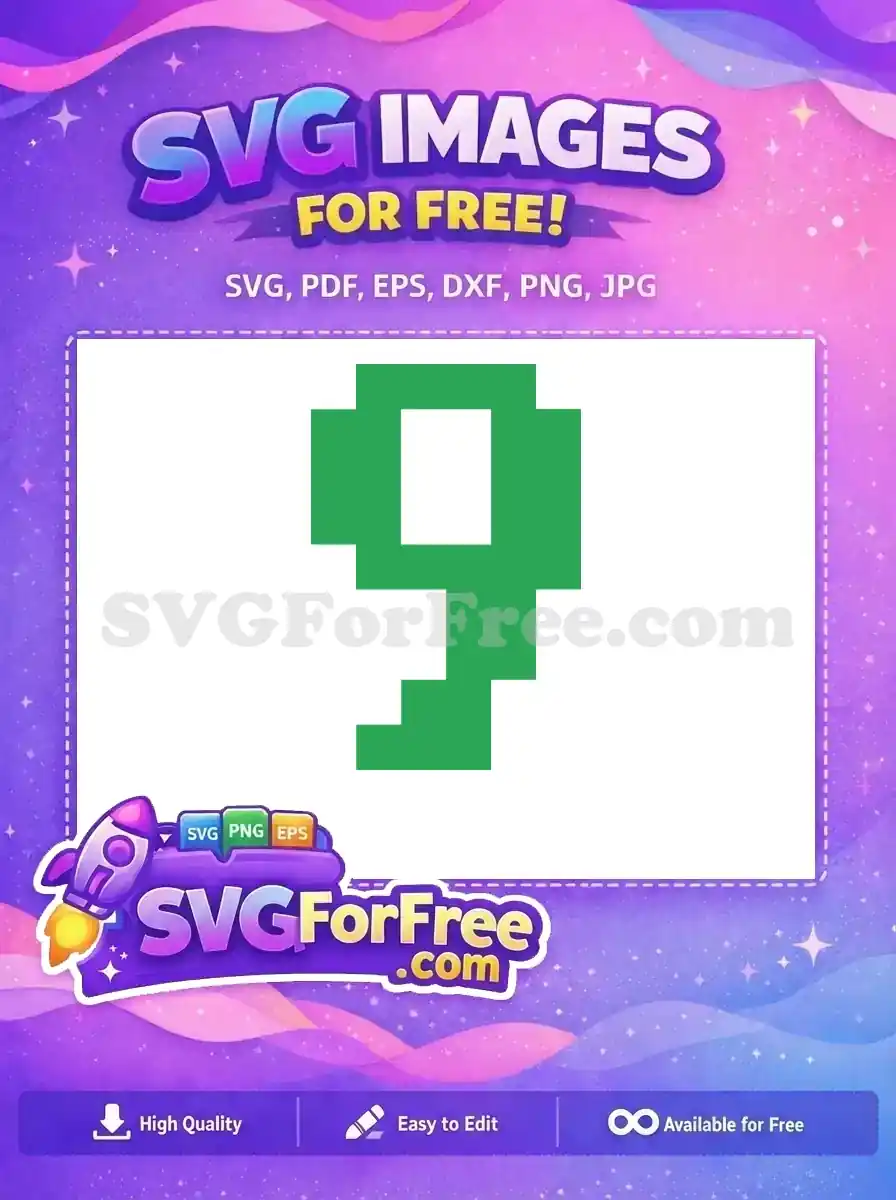 Free Pixel Green Number Nine Free Simple Holidays Free SVG