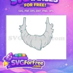 Free Grey Santa Beard Free Christmas Holiday Cutout Free SVG - Instant Download