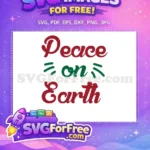 Free Red Peace Script Free Green Earth Holiday Free SVG - Instant Download