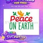 Free Red Peace Free Dove Above Green Earth Free SVG - Instant Download
