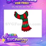 Free Striped Scarf Detail Free Christmas Colors Free Holidays SVG - Instant Download