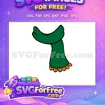Free Knitted Green Scarf Free Christmas Holidays Easter Free SVG - Instant Download