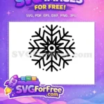 Free Clean Snowflake Free Geometric Holiday Christmas Free SVG - Instant Download