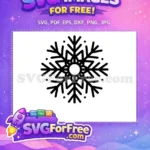 Free Simple Snowflake Free Christmas Holiday Winter Free SVG - Instant Download