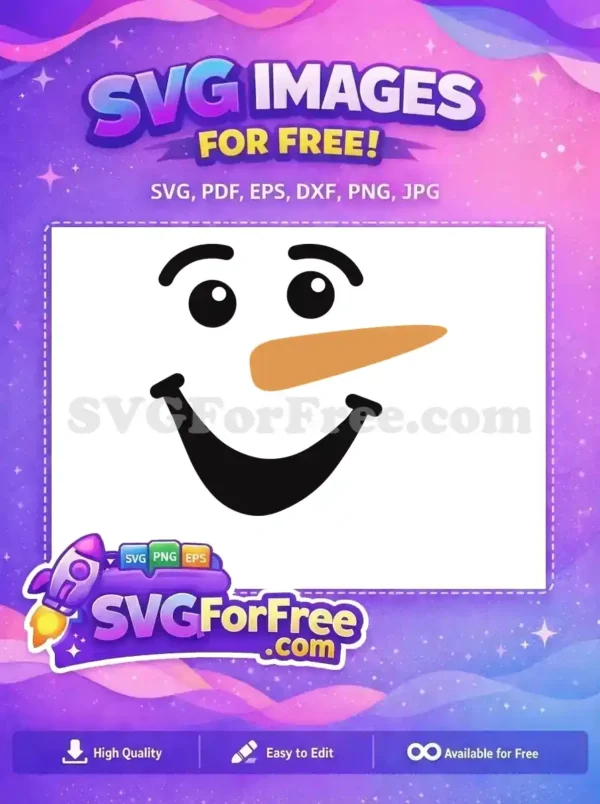 Free Smiling Eyes Free Carrot Nose Christmas Free SVG 2