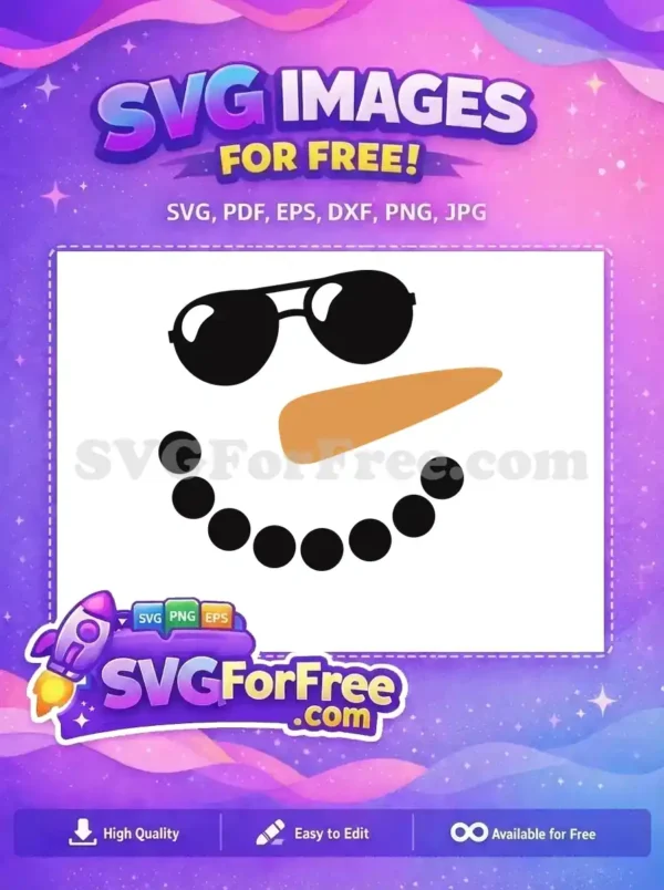 Free Cool Sunglasses Free Carrot Nose Christmas Free SVG