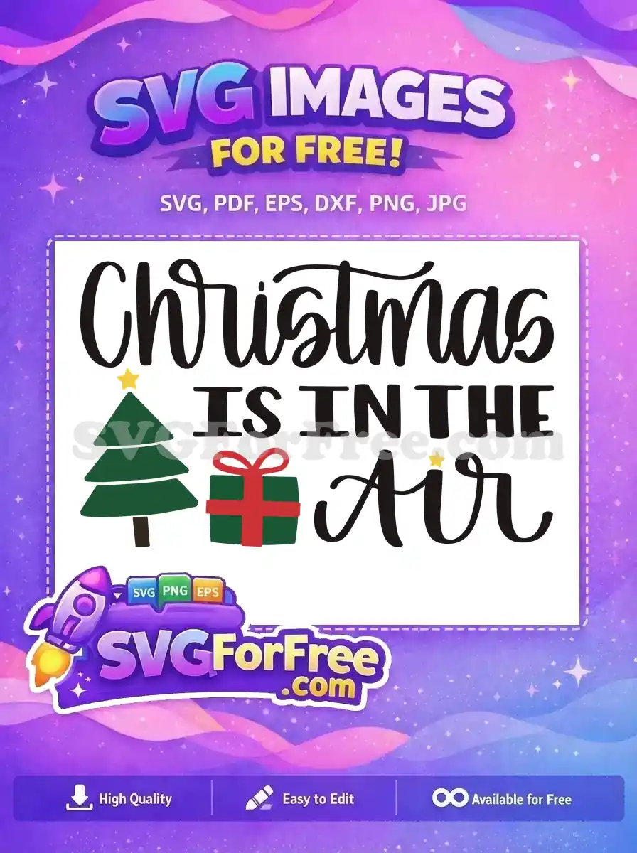 Free Christmas Sentiment Free Tree Gift Christmas Free SVG
