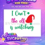 Free Green Lettering Free Red Hat Christmas Free SVG - Instant Download