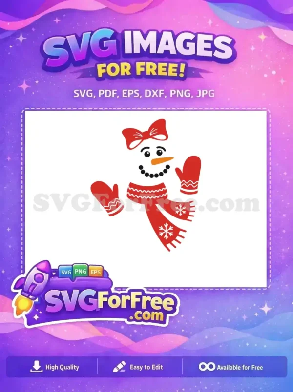 Free Snowman Bow Mittens Holidays Christmas Free Easter Character Free SVG Free Snowman Bow Mittens Holidays Christmas Free Easter Character Free SVG