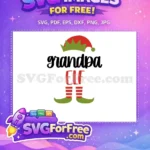 Free Grandpa Elf Hat Free Striped Legs Christmas Free SVG - Instant Download