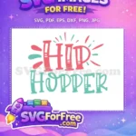 Free Hip Pink Letters Free Teal Hopper Text Free SVG - Instant Download