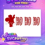 Free Santa Claus Waving Free Ho Ho Ho Christmas Free SVG - Instant Download