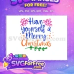 Free Pink Swirls Free Blue Lettering Christmas Free SVG - Instant Download