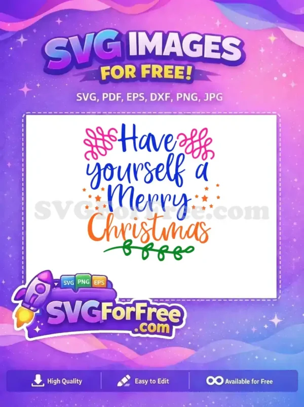 Free Pink Swirls Free Blue Lettering Christmas Free SVG