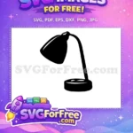 Free Black Desk Lamp Free Office Light Home Free SVG - Instant Download