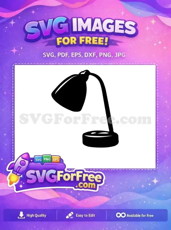 Free Black Desk Lamp Free Office Light Home Free SVG