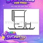 Free Pitcher and Glass Free Black Outline Home Free SVG - Instant Download
