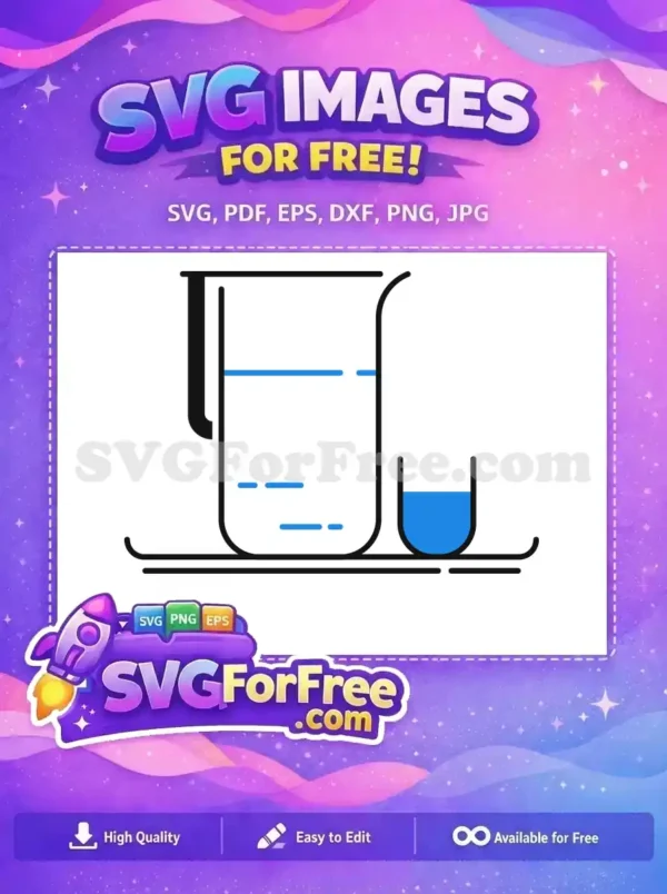 Free Water Jug Pitcher Free Glass Blue Home Decoration Free SVG