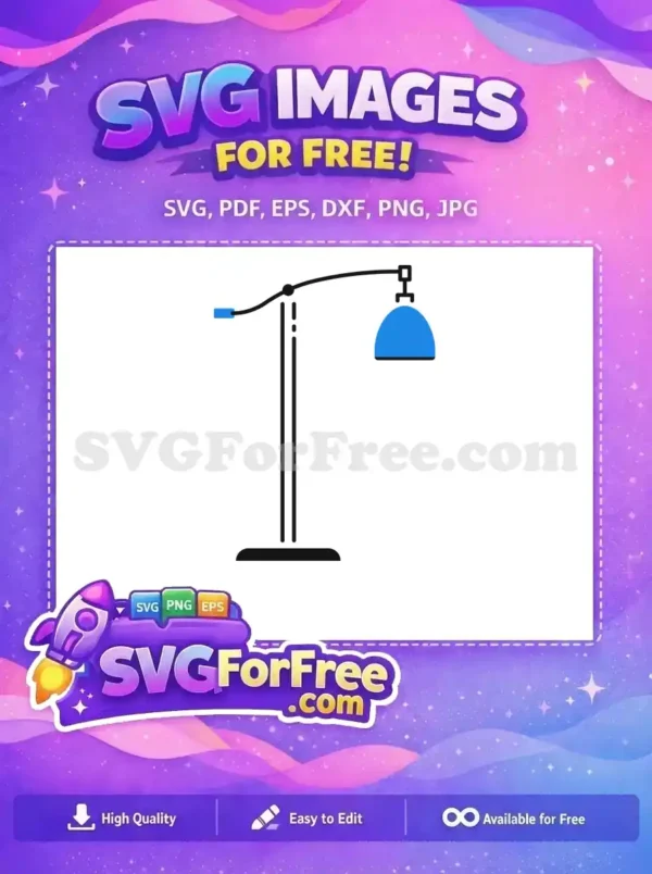 Free Blue Lamp Free Modern Lighting Home Free SVG