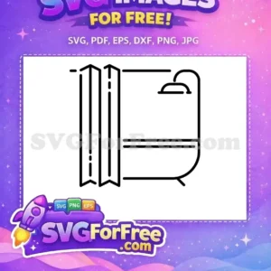 Free Bathtub Shower Free Curtain Home Decoration Free SVG 1