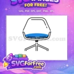 Free Blue Seat Free Modern Swivel Home Free SVG - Instant Download