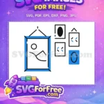 Free Blue Framed Art Free Wall Decor Home Free SVG - Instant Download