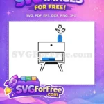 Free Bedside Table Free Flower Vase Home Decoration Free SVG - Instant Download