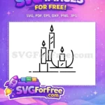 Free Burning Candles Free Home Decoration Elements Free SVG - Instant Download