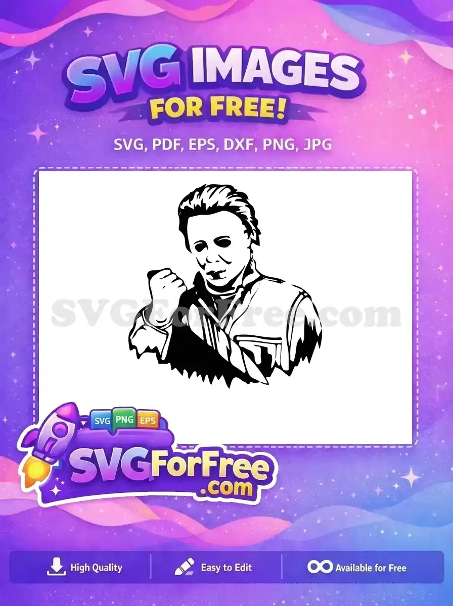 Free Masked Killer Free Knife Pose Halloween Free SVG