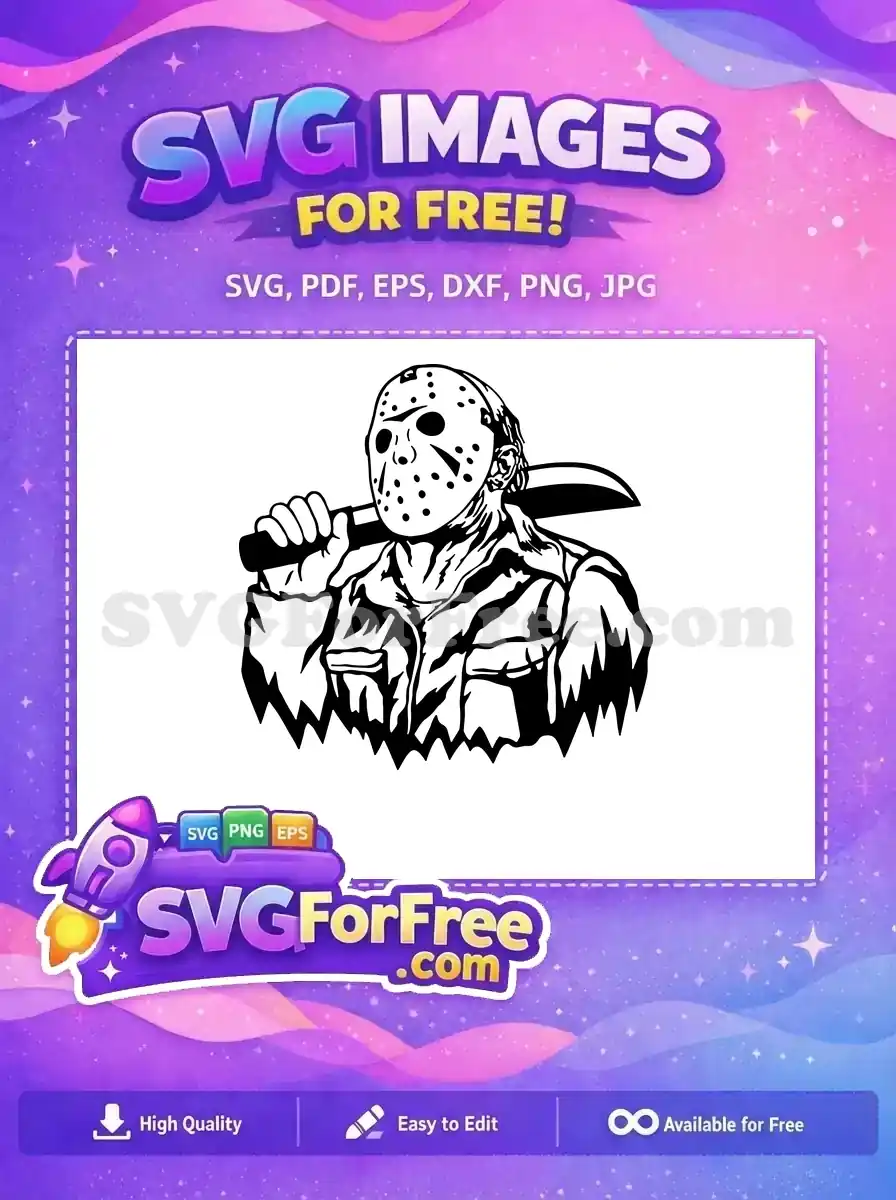 Free Hockey Mask Free Knife Friday the 13th Free SVG