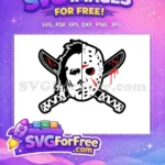 Free Split Face Free Hockey Mask Friday Free SVG - Instant Download