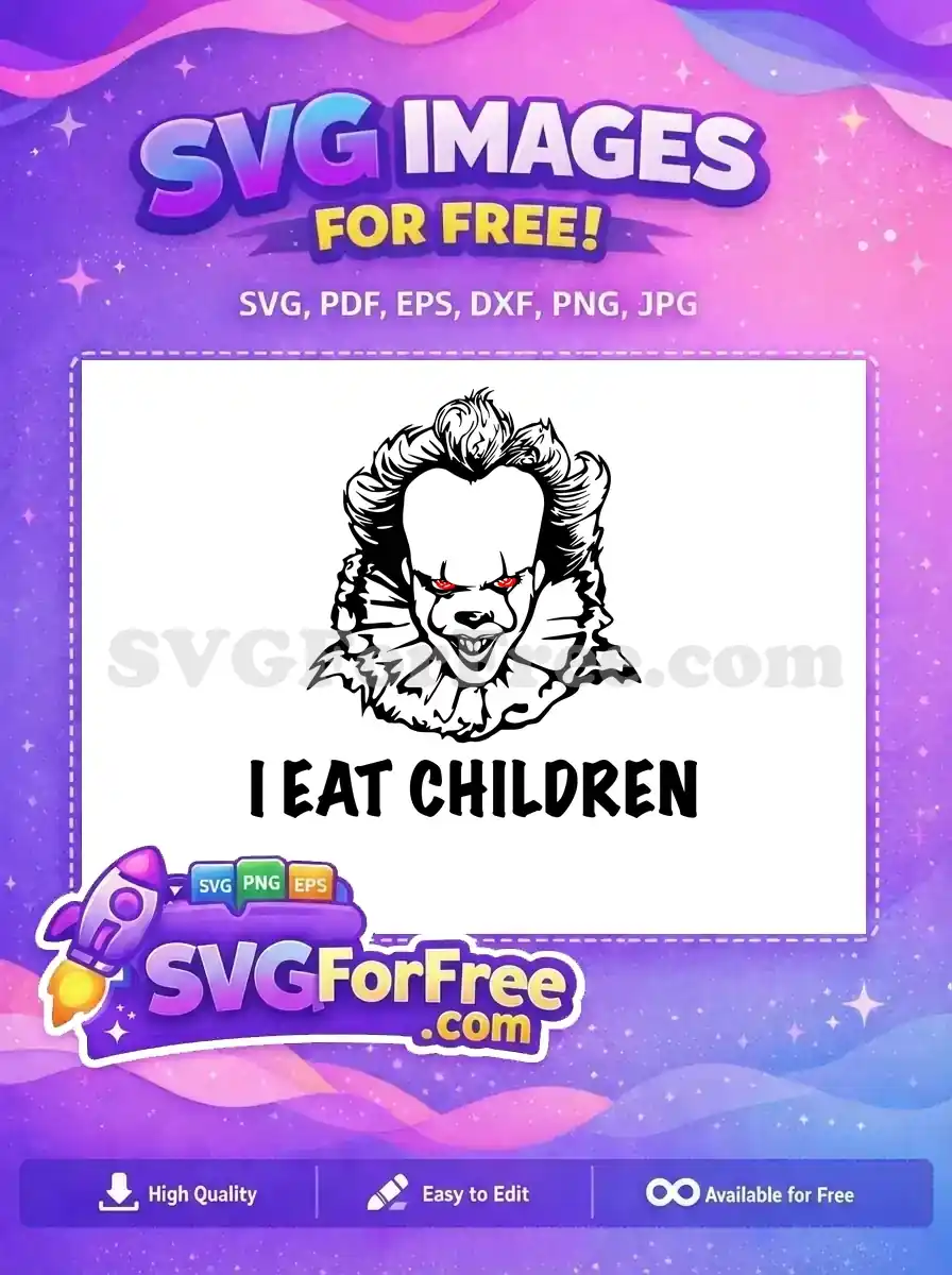 Free Red Eyes Free I Eat Children It Free SVG
