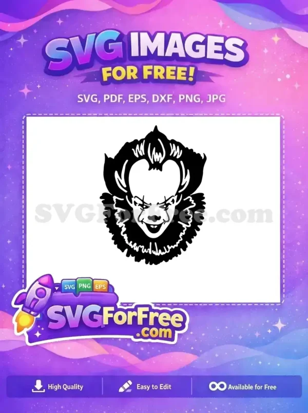 Free Evil Clown Face Free Pennywise Smile Horror Movie Free SVG Free Evil Clown Face Free Pennywise Smile Horror Movie Free SVG