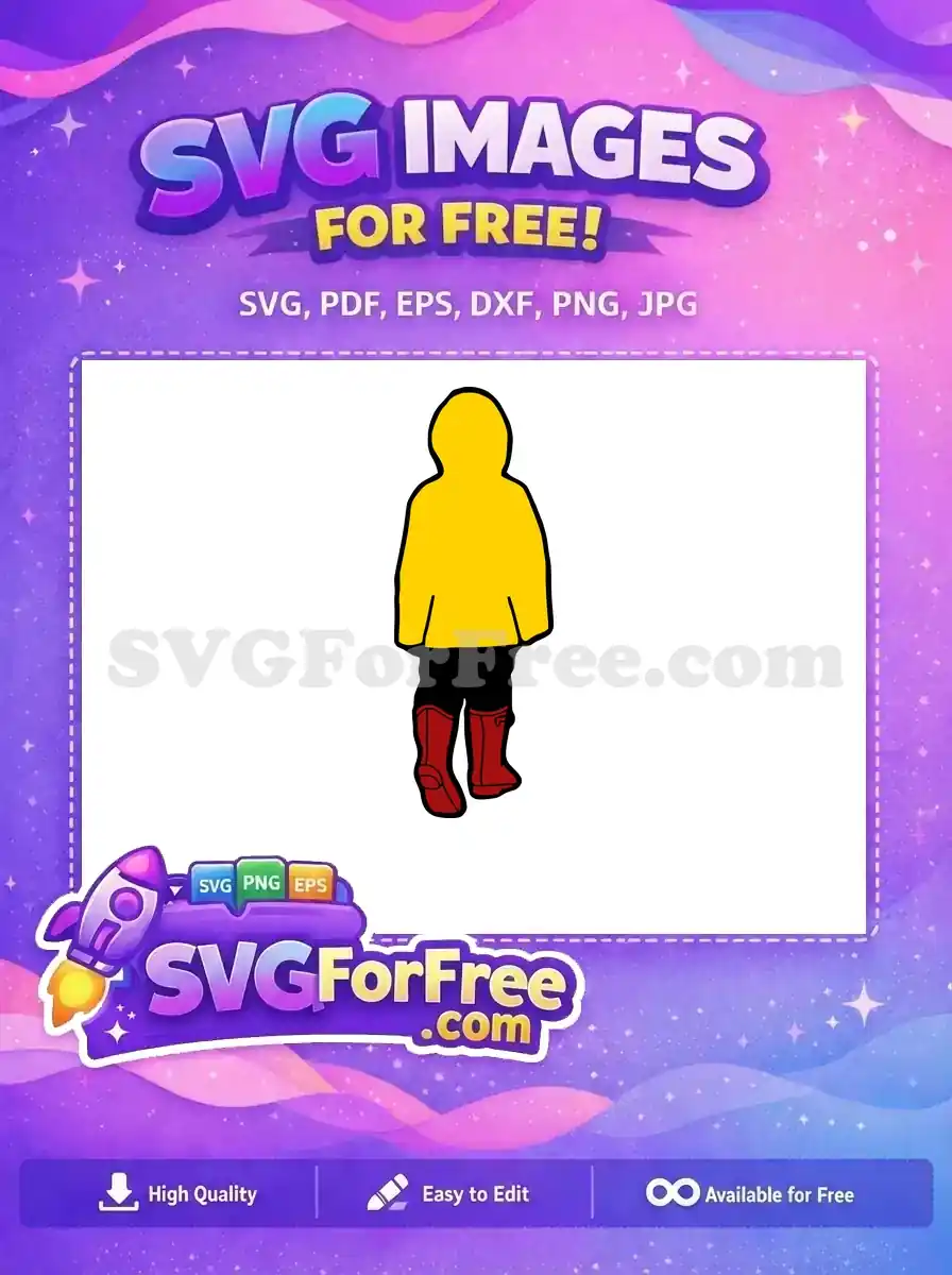 Free Yellow Raincoat Free Red Boots It Free SVG