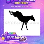 Free Rearing Stallion Free Black Horse Silhouette Free SVG - Instant Download