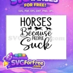 Free Unicorn Horses Free Silhouettes Because People Suck Free SVG - Instant Download