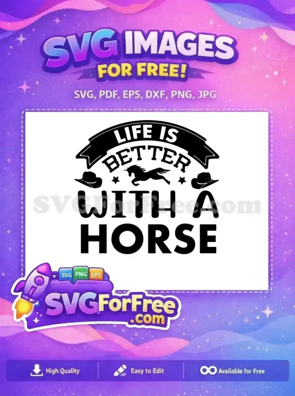 Free Cowboy Hats Free Running Horse Life Free SVG