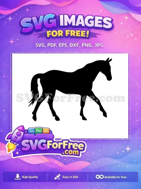 Free Walking Horse Free Silhouette Beautiful Mare Free SVG