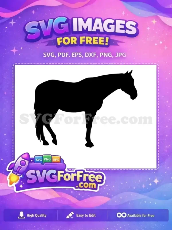 Free Horse Silhouette Free Elegant Stallion Wild West Free SVG