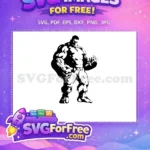 Free Angry Muscle Free Strong Hulk Superhero Free SVG - Instant Download